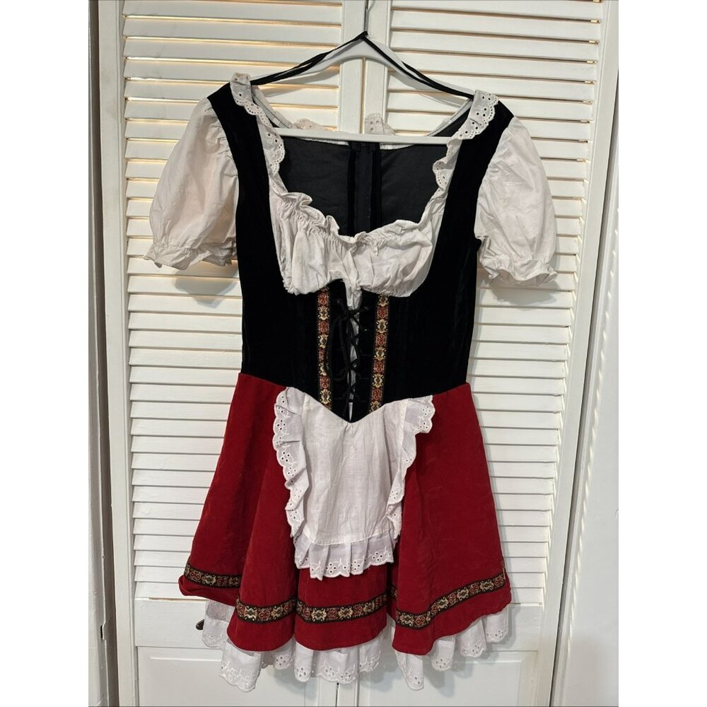 Women's  Deluxe Octoberfest Beer, Adult Medium Sexy Waitress Costume Read